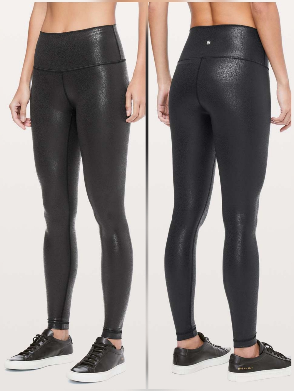 Lululemon Wunder Under High-Rise Tight Foil 28" Luminosity Foil Print Black 4